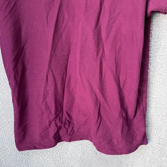 Nike Shirt Mens Medium Purple Roger Federer Short Sleeve Polo Golf Tennis Preppy - Picture 9 of 12